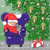 "Min" julkalender. Illustrationen gjord av Gila.