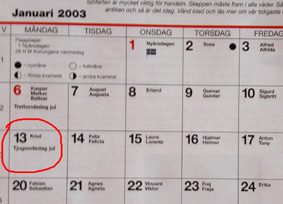 13 januari